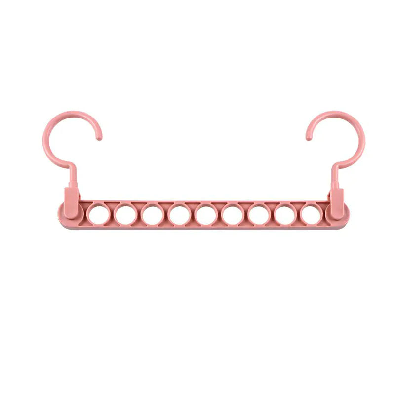 9-Hole Magic Clothes Hanger for Closet Organization VibelyDrop Red