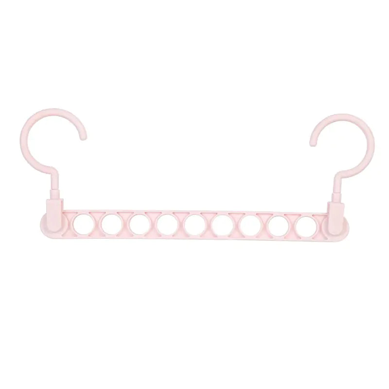 9-Hole Magic Clothes Hanger for Closet Organization VibelyDrop Pink