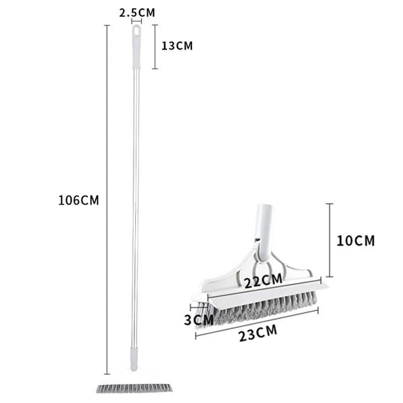Rotating Floor Scrub Brush & Squeegee