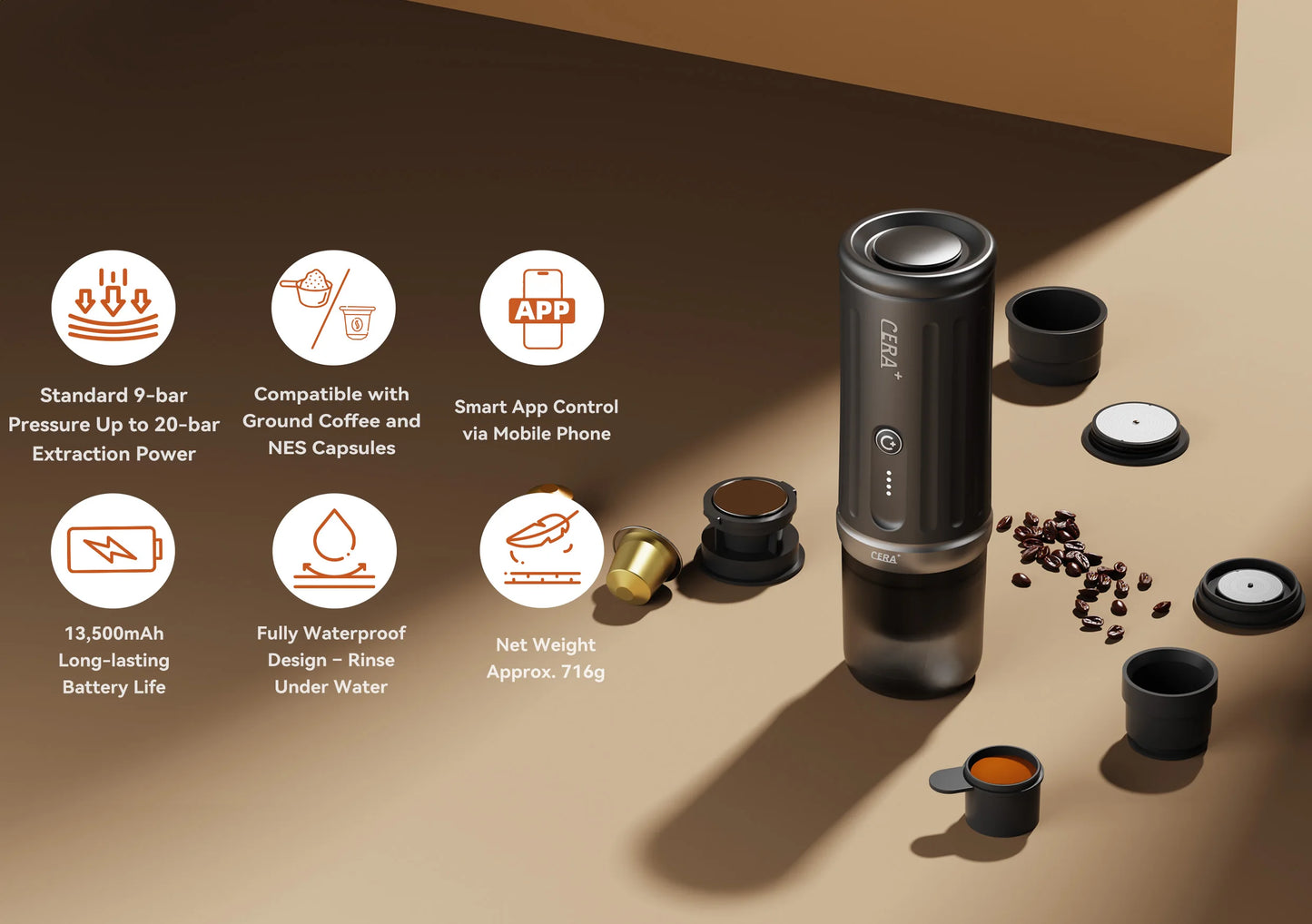 Portable Coffee Maker Espresso Machine