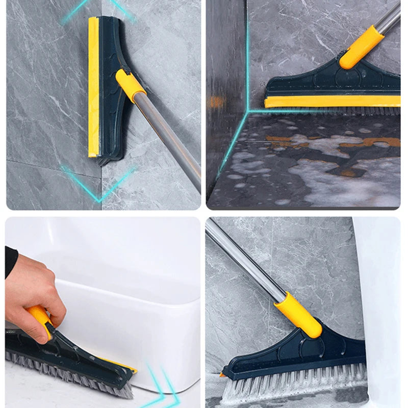 Rotating Floor Scrub Brush & Squeegee