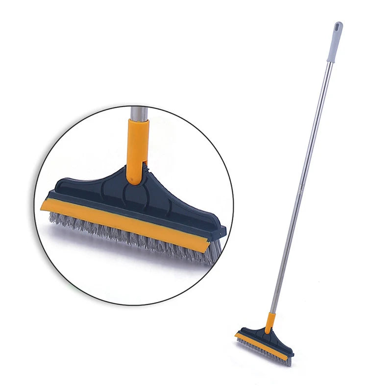 Rotating Floor Scrub Brush & Squeegee