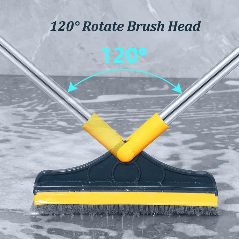 Rotating Floor Scrub Brush & Squeegee