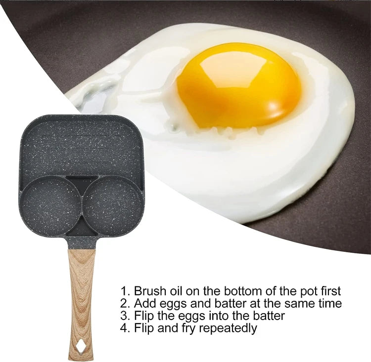 Pancake Egg Frying Pan 4 Cups Omelet Poached Egg Pan for Breakfast