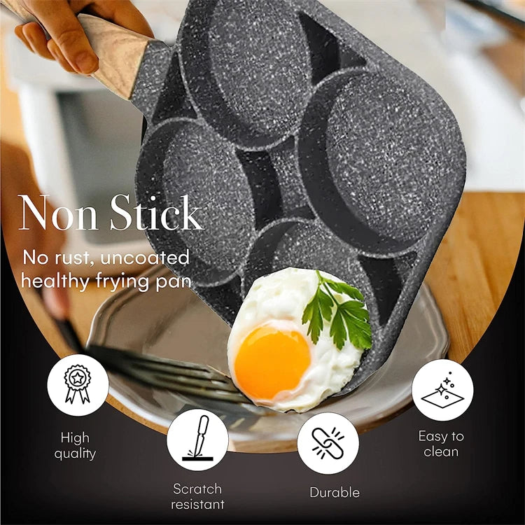 Pancake Egg Frying Pan 4 Cups Omelet Poached Egg Pan for Breakfast