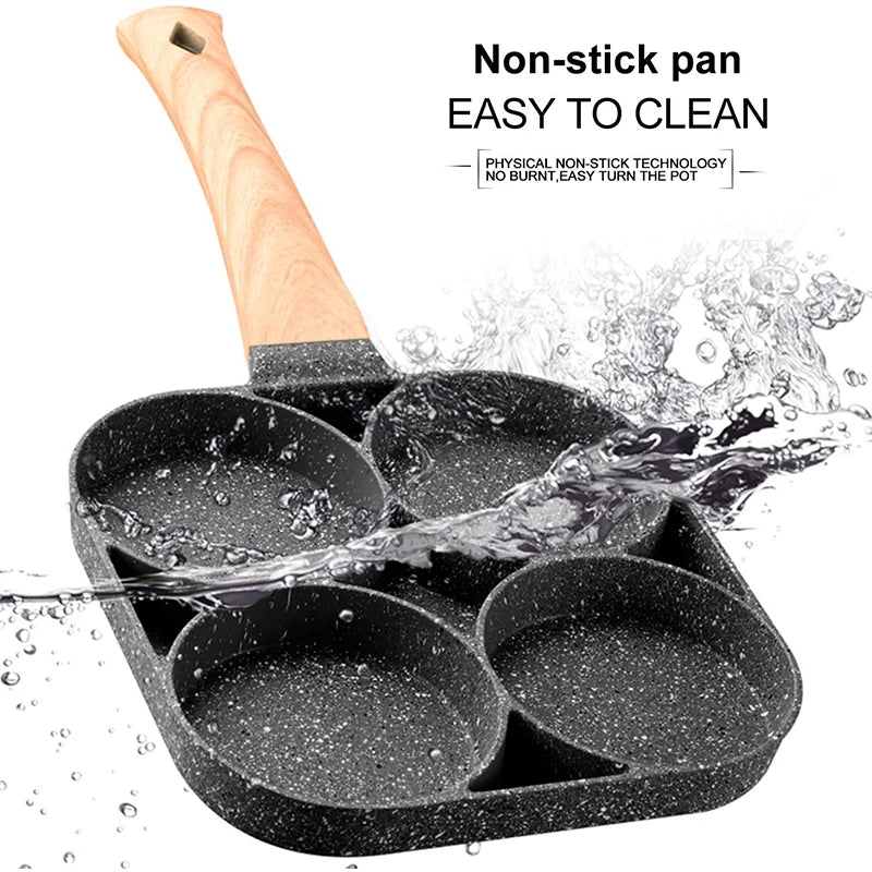 Pancake Egg Frying Pan 4 Cups Omelet Poached Egg Pan for Breakfast