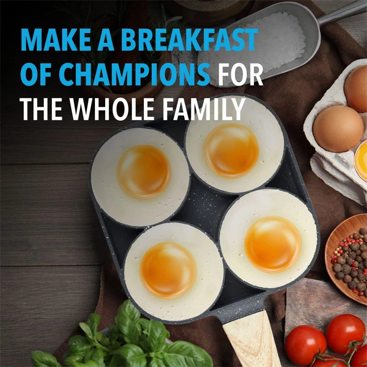 Pancake Egg Frying Pan 4 Cups Omelet Poached Egg Pan for Breakfast