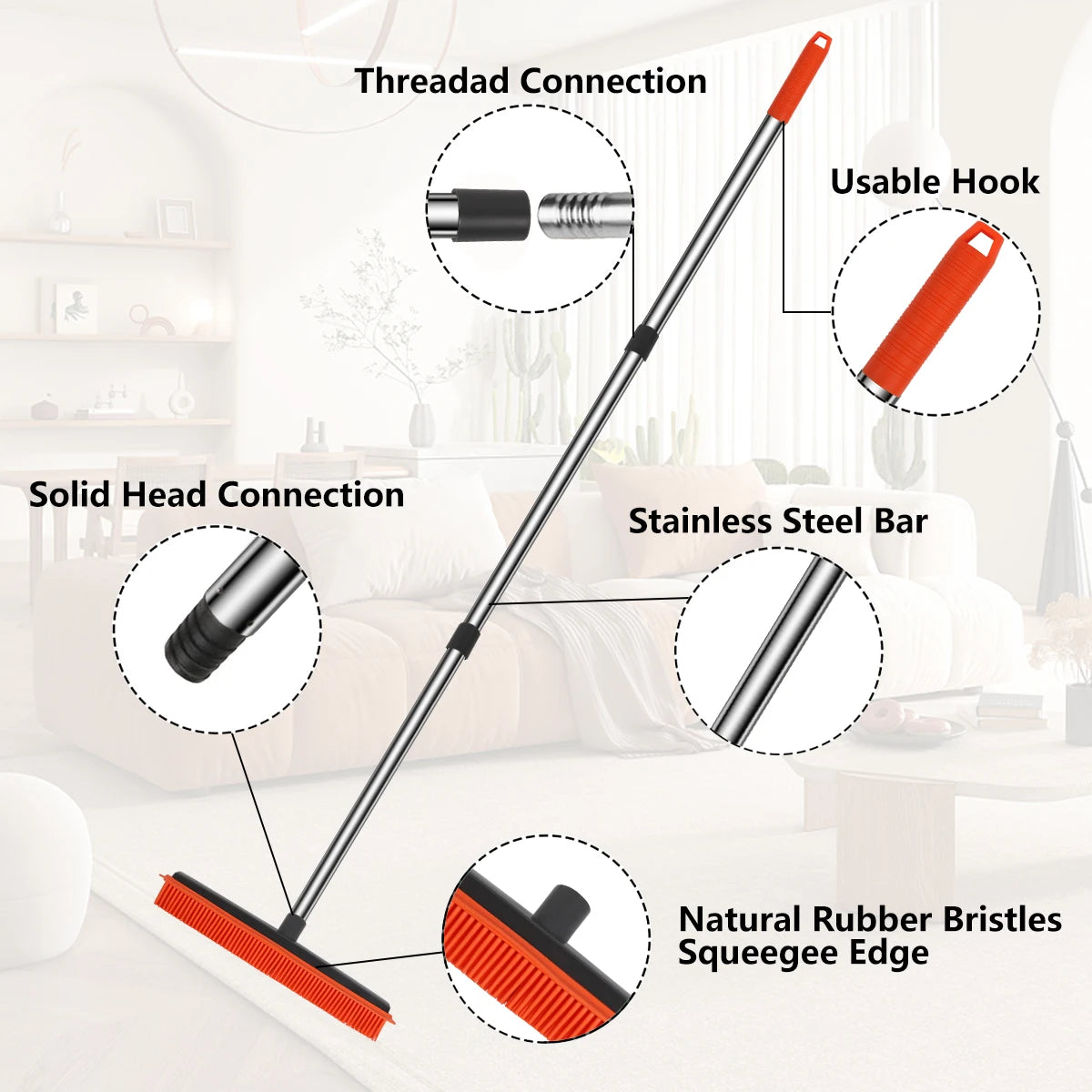 Rubber Scratch Free Broom