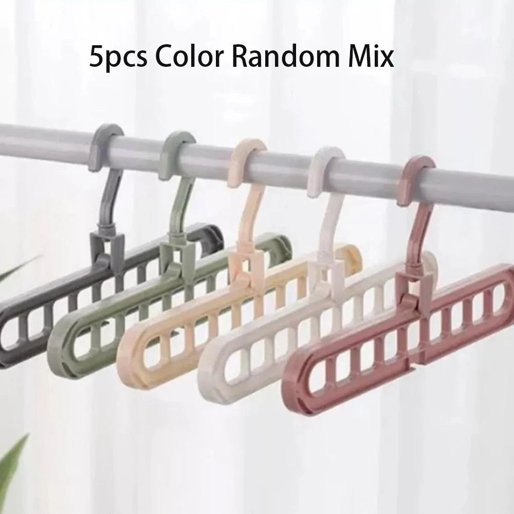Multi Space Saving Heavy Duty Nine-Hole Plastic Hangers