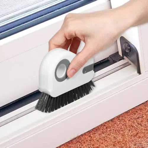 Amabro Window Groove Cleaning Brush Window Track Kitchen Cleaning Brushes with A Fluted Dustpan Hand-held Groove Gap Cleaning Tools for Window Gaps Sliding Door and Shutter Air Conditioner VibelyDrop n/a