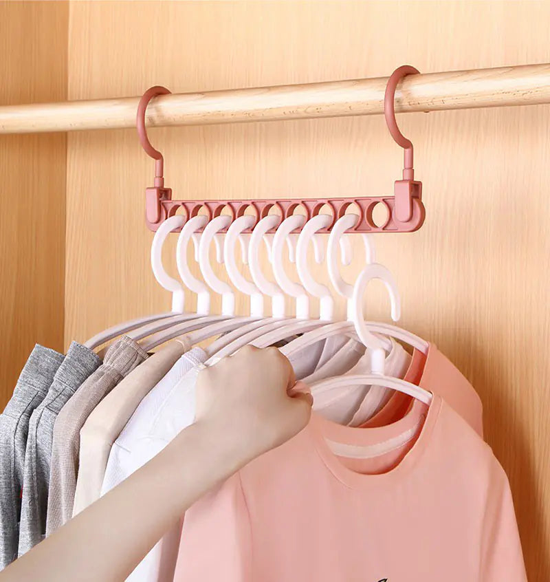 9-Hole Magic Clothes Hanger for Closet Organization VibelyDrop